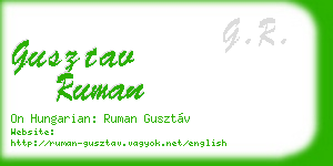 gusztav ruman business card