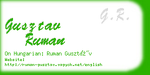 gusztav ruman business card